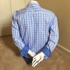 Bugatchi UOMO Shirt M Flip Cuffs Blue